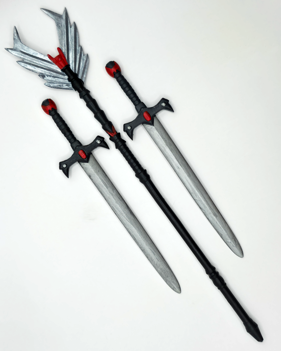 Despicable Swords + Staff Set Modern Size Painted || PRE-ORDER
