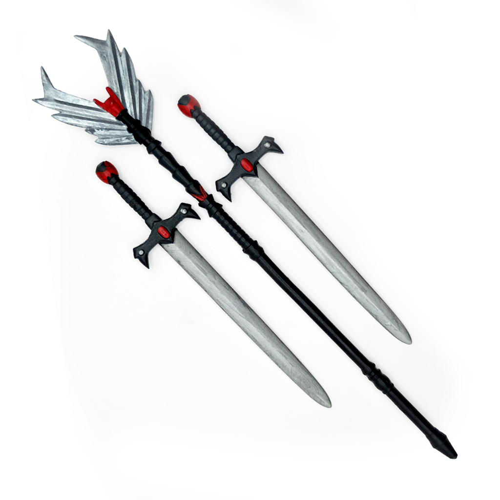 Despicable Swords + Staff Set Modern Size Painted || PRE-ORDER