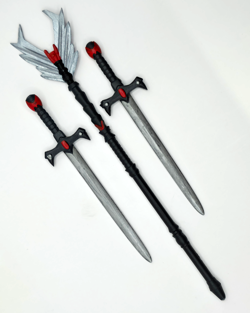 Despicable Swords + Staff Set Retro Size Painted || PRE-ORDER