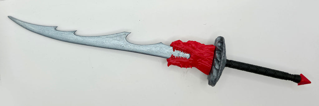 Ninja Warrior Giant Dragon Sword – Red, Silver & Black w/Metallic Silver Blade || PRE-ORDER