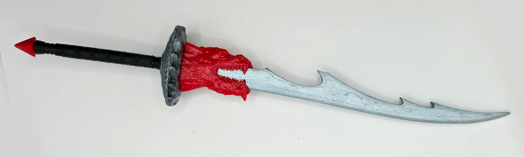 Ninja Warrior Giant Dragon Sword – Red, Silver & Black w/Metallic Silver Blade || PRE-ORDER