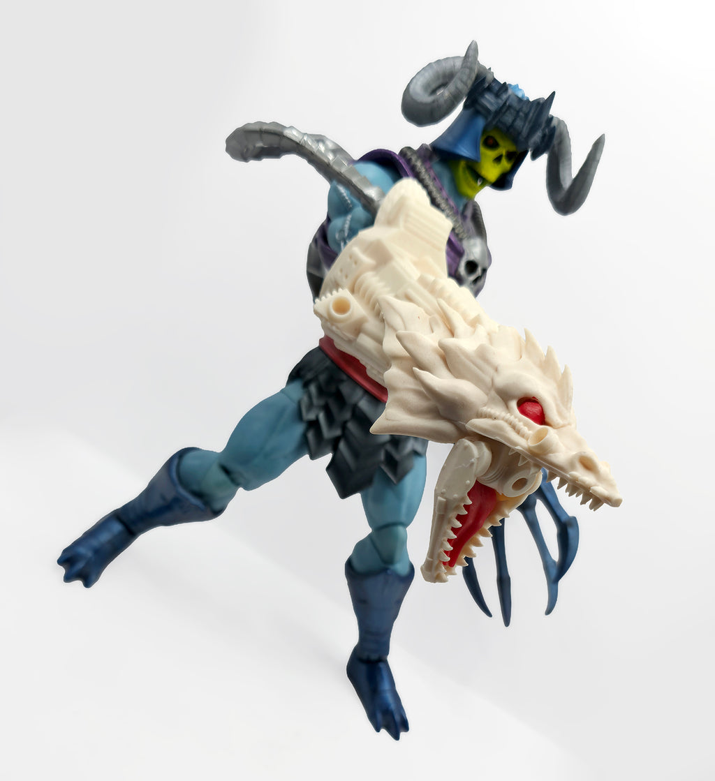 Claws of Tyranny Skeleton Lord’s Dragon Flame Blaster & Crown Accessory Set – Bone White || PRE-ORDER