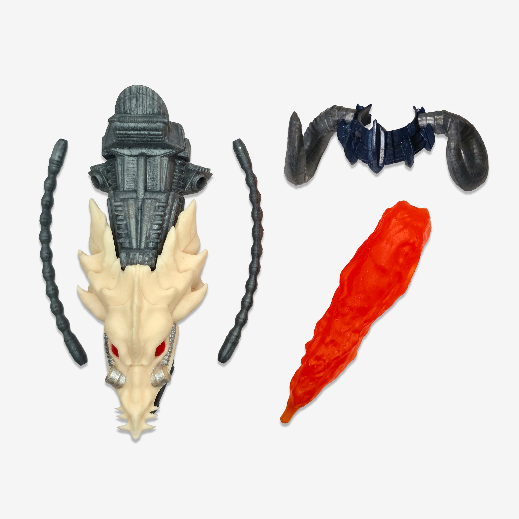 Claws of Tyranny Skeleton Lord’s Dragon Flame Blaster & Crown Accessory Set – Bone White & Silver || PRE-ORDER