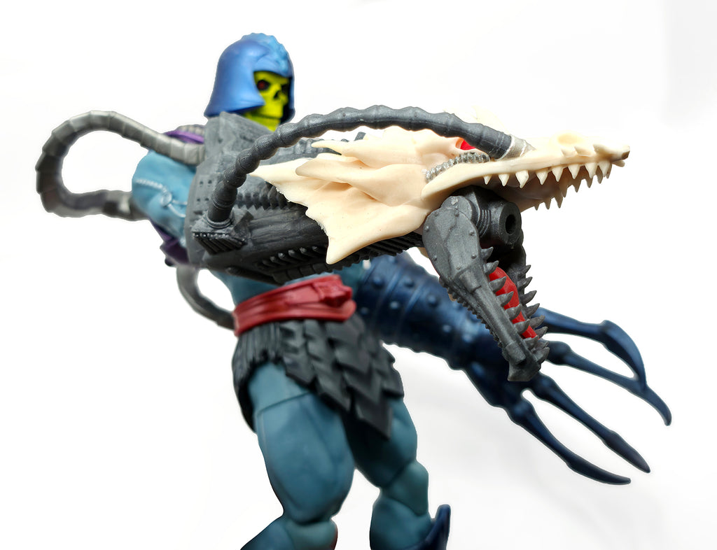 Claws of Tyranny Skeleton Lord’s Dragon Flame Blaster & Crown Accessory Set – Bone White & Silver || PRE-ORDER