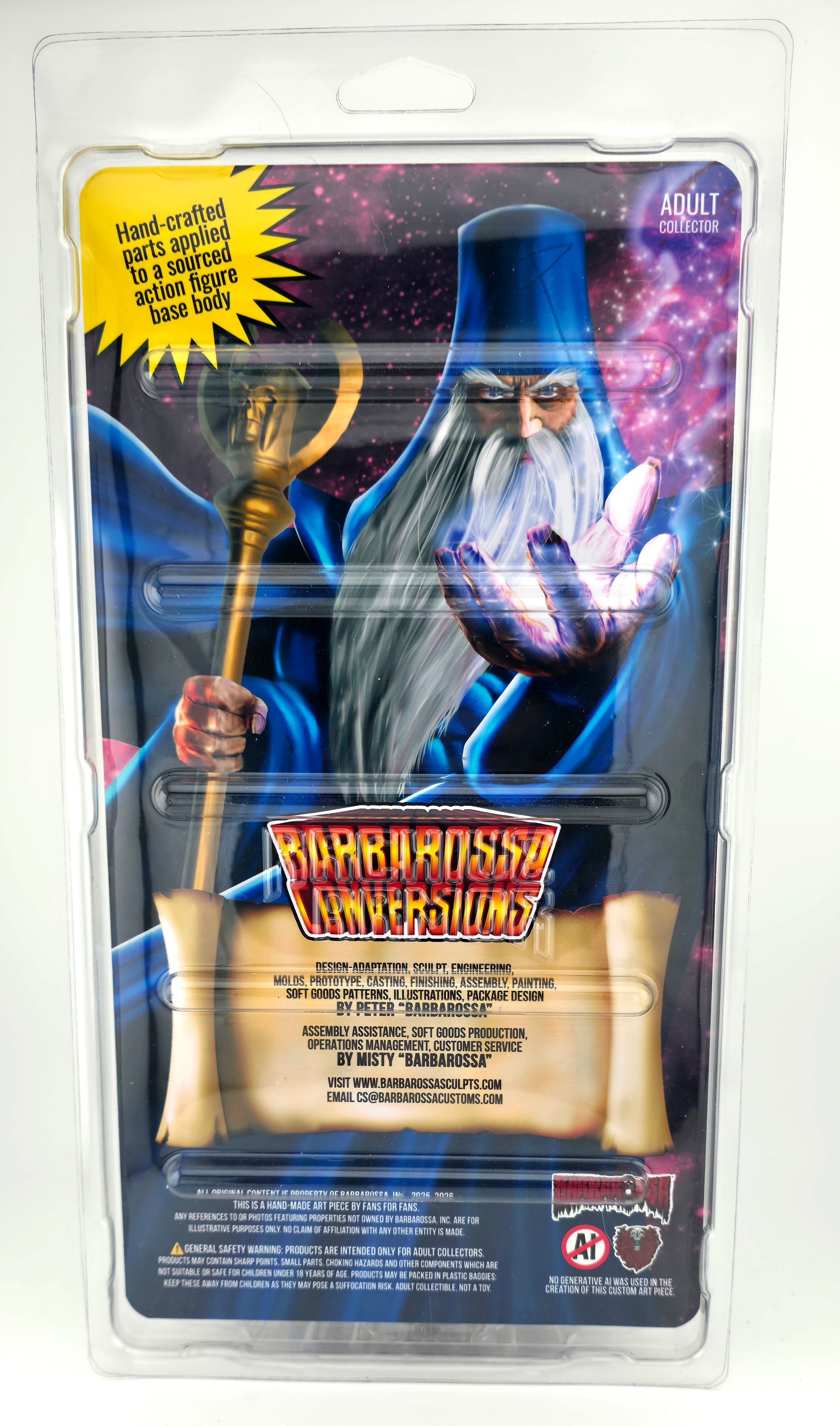 SET OF ALL THREE VARIANTS || Elder Prime Full Custom Figure in Collector Clamshells w/Cardback Inserts || Portrait Art, Retro Homage and Spirit of Elder Prime || PRE-ORDER