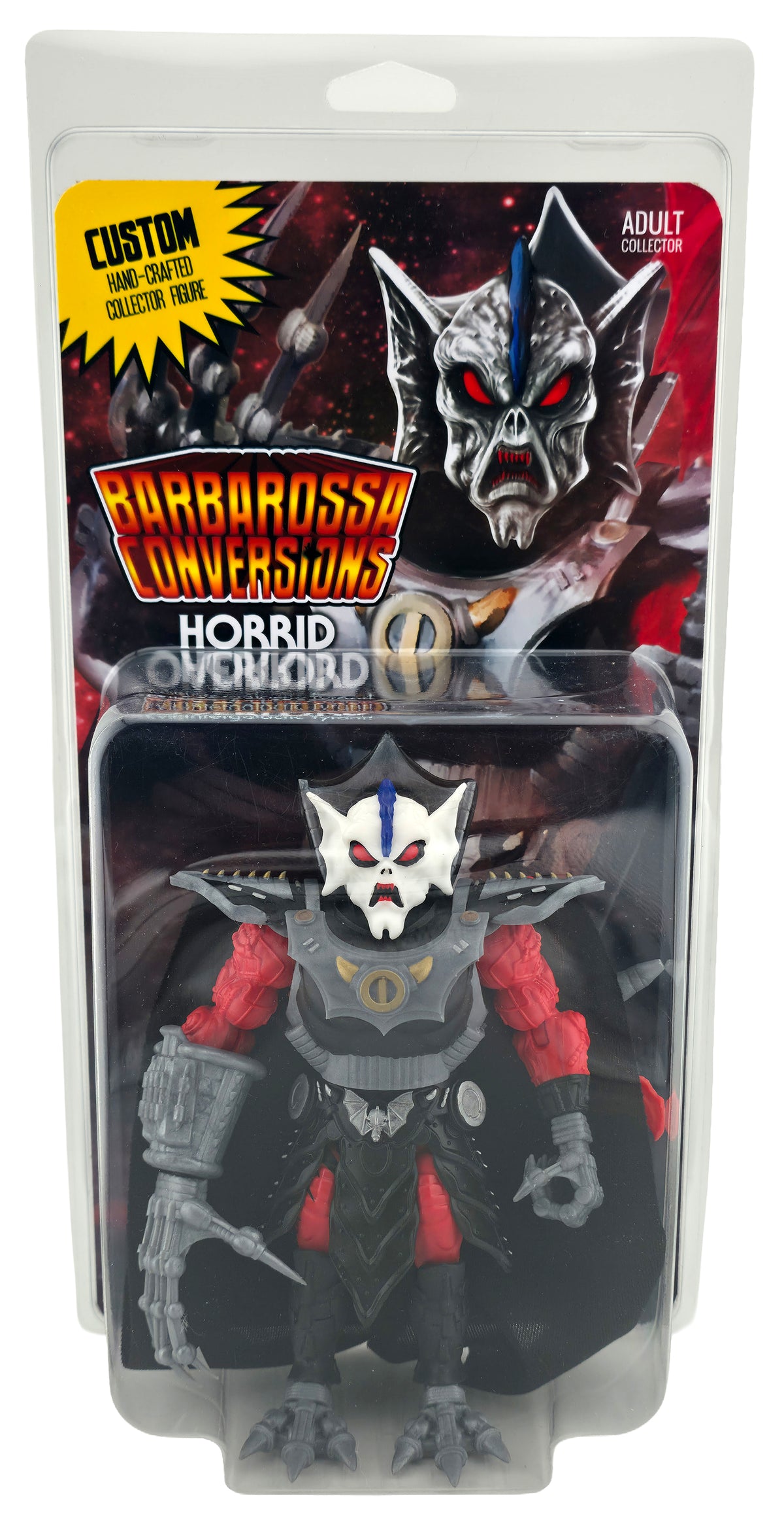 Horrid Overlord Full Custom Figure in Collector Clamshell w/Character Art Cardback || Cartoon White Variant Head || PRE-ORDER