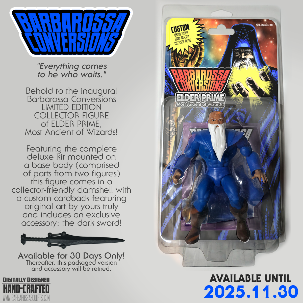 Elder Prime Limited Edition Collector Action Figure Packaged Set || Barbarossa Conversions || PRE-ORDER