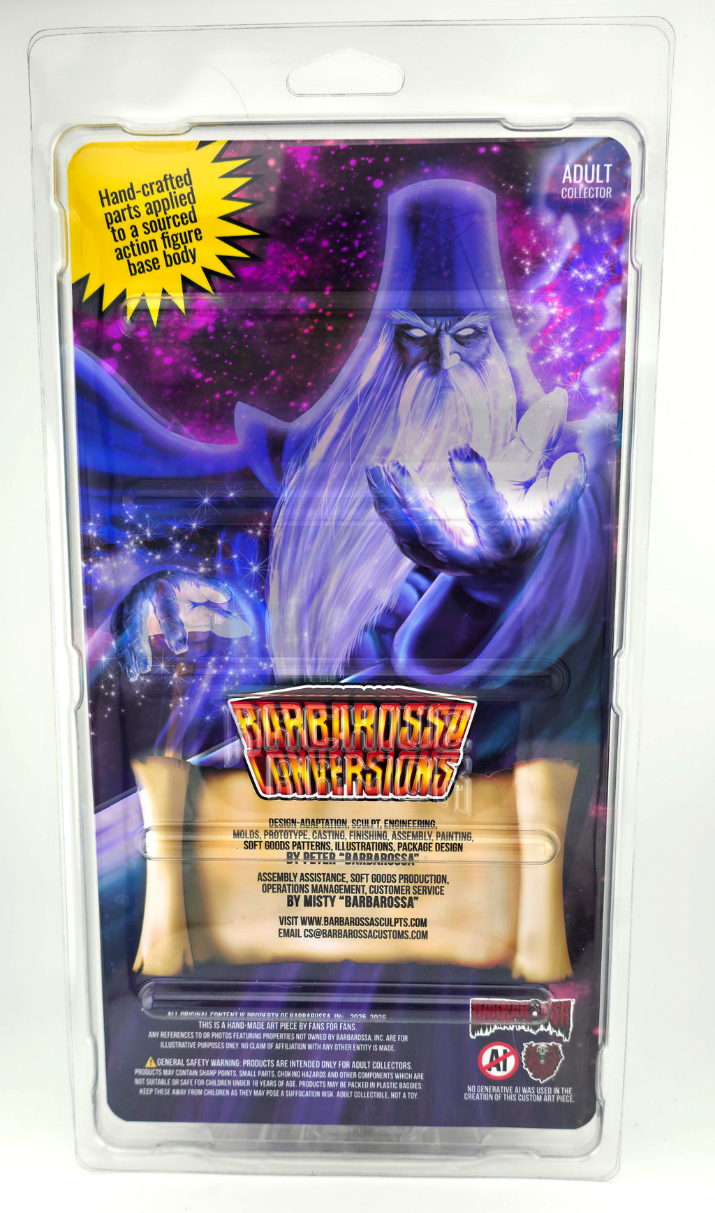 SET OF ALL THREE VARIANTS || Elder Prime Full Custom Figure in Collector Clamshells w/Cardback Inserts || Portrait Art, Retro Homage and Spirit of Elder Prime || PRE-ORDER
